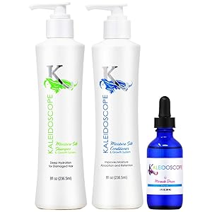 Kaleidoscope Moisture Silk Shampoo + Conditioner 8oz + Drops 2oz