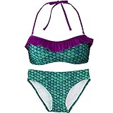 Fin Fun Mermaid Women's Scale Bandeau Bikini Swimsuit Set - Mermaidens Swimwear