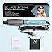 SwanMyst Curling Iron Brush, Dual Voltage Travel-friendly 1.25 Inch Tourmaline Ceramic Ionic Hair Curler Hot Brush, Anti-scald Instant Heat Up Curling Wand with Teeth Styling Brush