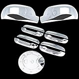 2002-2009 Chevy Trailblazer, 2002-2009 GMC Envoy, Chrome Mirror, 4 Door Handle Without Passenger Keyhole, Gas Cover