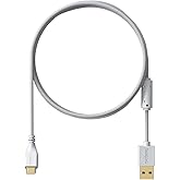 Pulsar Gaming Gears Superflex Paracord, Type-C, White | Head Bent USB-C Cable, Ultra-light and highly flexible, moves almost like wireless