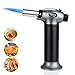Lennov Micro Butane Gas Torch Lighter, Welding Soldering Brazing Refillable Tool, Professional Grade Culinary Blow torch for Camping BBQ Outdoor (Black-GF-879)