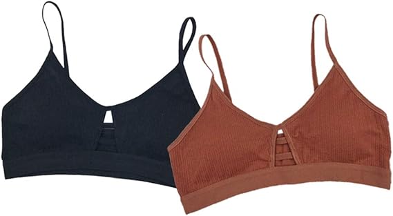 Amazon Chiwanji ブラジャー ガールズ 薄手 夏 タンクトップ シャツ ドレス ワンピース インナーウェア ブラウン ブラック ブラジャー 通販