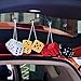 Secaden Hanging Fuzzy Dice Plush Decorative Ornament with Dots Retro Car Pendant Charms Home Decoration (Yellow)