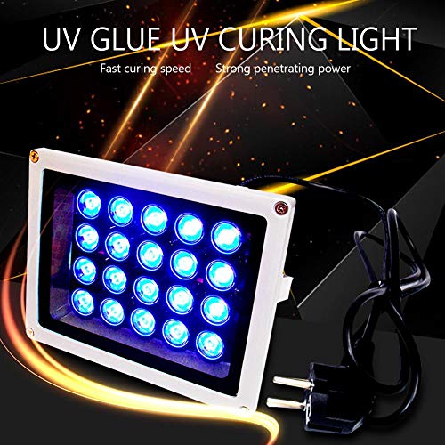 UV Ultraviolet Light Lamp,Alloet 25W Ultraviolet Fast Curing Light Mobile Phone Repair UV Glue Cure LED Lamp