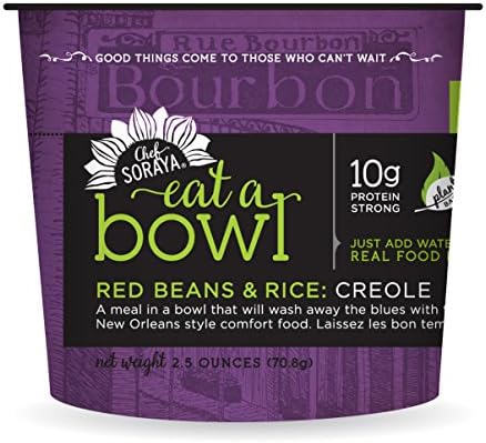 Chef Soraya Plant Based, Vegan, Red Beans and Rice, Creole, 2.5 oz. Cup, 6 Count