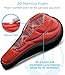 Aduro Sport Bike Seat Cushion Cover Pad with Memory Foam for Bicycle Narrow Seat Saddle, No Installation Needed, Bounce Free - Enjoy Longer Rides, Water Resistant (Red)