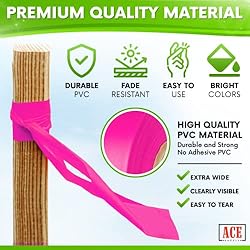 Pink Flagging Tape 12 Pack - Non-Adhesive