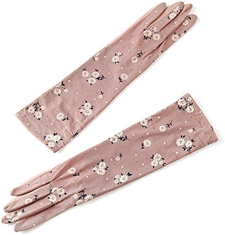long gloves for women Arm Sleeves UV Protection Touch screen Gloves Sun Block Driving Anti-skid sunscreen gloves (cameo brown)
