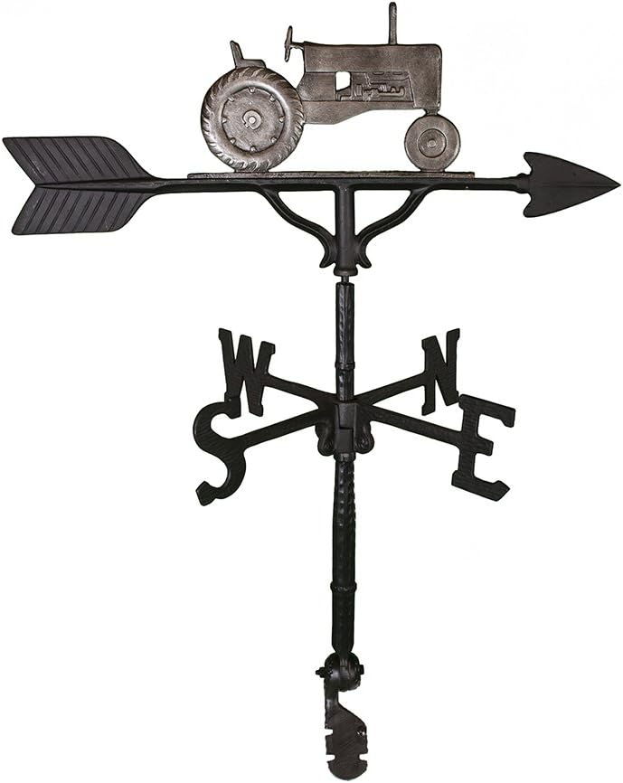 Weathervanes - Montague Metal Products 32-Inch Weathervane with Swedish Iron Tractor Ornament