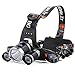 Boruit 6000 Lumens CREE XM-L T6 + 2xR5 LED Headlamp Torch Headlight 2x Charger