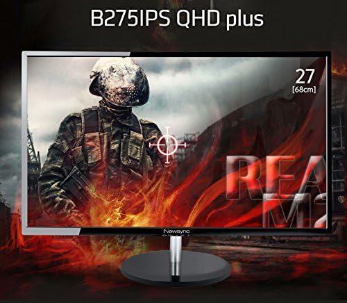 Newsync B275IPS QHD Plus 27" QHD (2560x1440) AH-IPS Gaming Monitor 75Hz, FreeSync, Low Blue Light & Flicker Free, Cross Hair, Game mode, DHCP