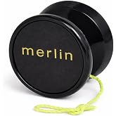 Merlin Yoyo Professional &amp; Responsive with Narrow C Bearing, Silicone Response System &ndash; Extra String Included &ndash; Trick Yoyo for Beginners &amp; Skill Play (Black)