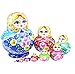 Leegoal New 10pcs Beautiful Wooden Russian Nesting Wishing Dolls Matryoshk Traditional