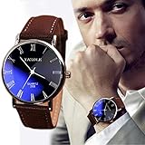 [Men's Watch, Black dial, Brown band] Franterd 1PC Analog Quartz Luxury Fashion Faux Leather Watch