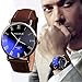 [Men's Watch, Black dial, Brown band] Franterd 1PC Analog Quartz Luxury Fashion Faux Leather Watch