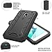 Poetic Revolution Heavy Duty Protection Hybrid Case with screen Protector for Motorola Moto G4 Play (2016) Black