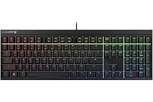 Cherry MX 2.0S Wired Gaming Keyboard with RGB Lighting MX Switches (Black - MX Red Silent)