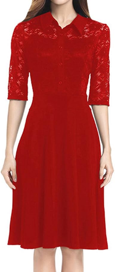 amazon robe rouge dentelle