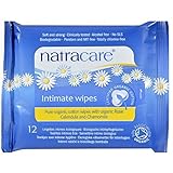 Natracare Organic Cotton Intimate Wipes, 12 Count (Pack of 24)