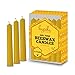 Hyoola 4 Inch Beeswax Taper Candles 12 Pack - Handmade, All Natural, 100% Pure Unscented Bee Wax Candle - Tall, Decorative, Golden Yellow - 4 Hour Burn Time