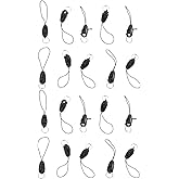 20Pcs Black Detachable Buckle Mobile Phone Accessories Pendant Buckle Small Sling Anti-Lost Lanyard Cords Hanging Head Keychains Hooks, Badge Lanyards