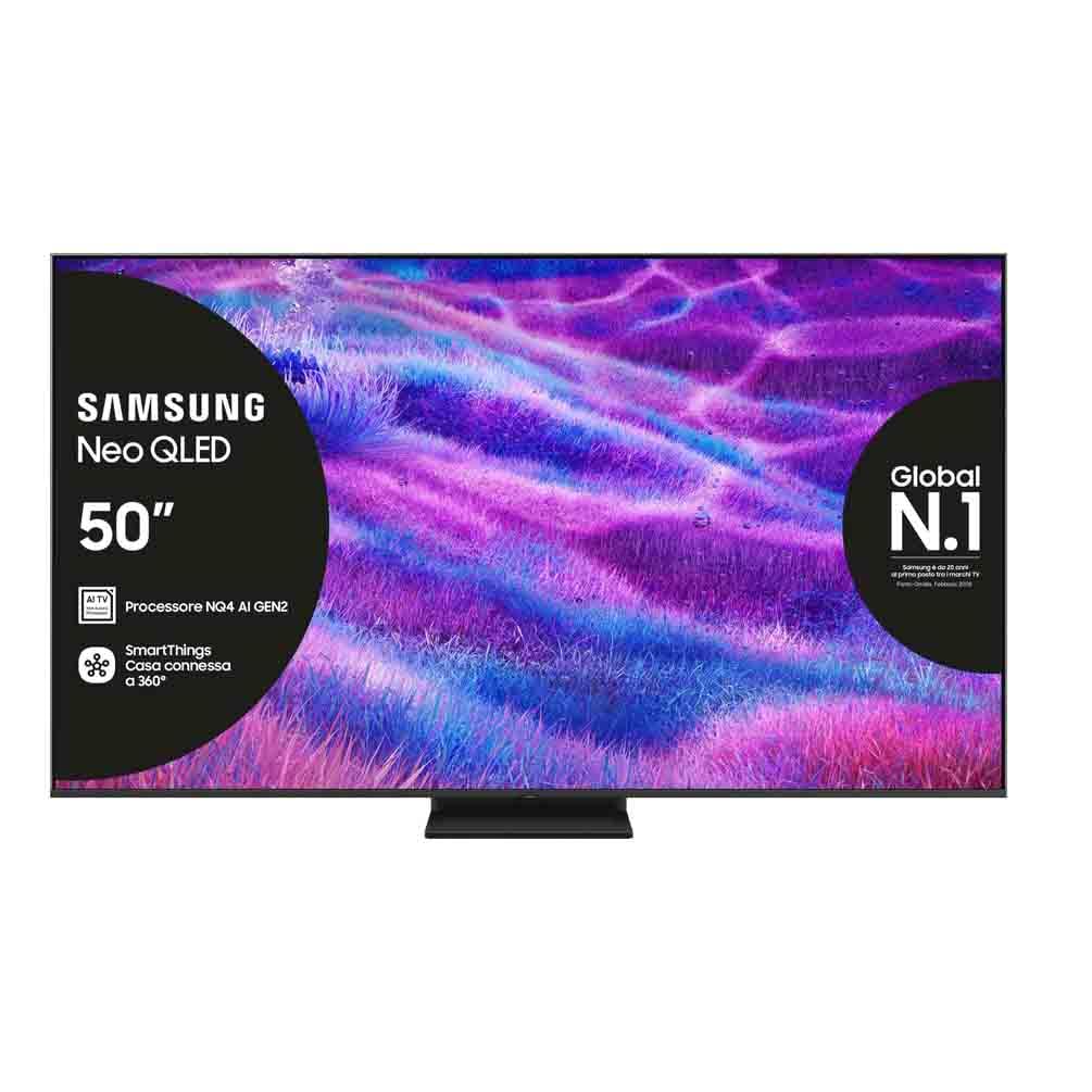 Samsung Smart TV 50'' QE50QN83FAUXZT Neo QLED 4K Mini LED, NQ4 AI Gen2 Processor, 4K AI Upscaling, AI Customization Mode, Dolby Atmos & OTS Lite, Simple Chamfer Design, 2025