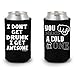 Shop4Ever Funny Beer Can Coolie Beer Drinkers Multipack Drink Coolers Coolies Black - 6 Pack
