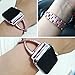 Moonooda Stainless Steel Watch Band compatible with apple watch band 42mm 44mm, Women Girl Fashion Wristband Replacement for iWatch Series 6 5 4 44mm, and 3 2 1 42mm,Rose Gold