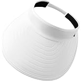 WANDER Sun Visor Hats for Women Wide Brim UV Protection Adjustable Large Golf Beach Cap Packable Travel Sport Visor