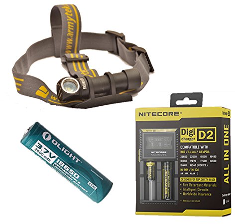 Armytek Wizard Pro 1050 Lumens Headlamp w/ Olight 2600 mAh Battery & D2 Charger