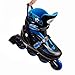 Inline Skates for Girls and Boys, Skates with Gel Wheels Adjustable Sizing for Adults and Kids, Inline Skates for Adult Female, Male, Lightweight Skates, High Bounce, Blue
