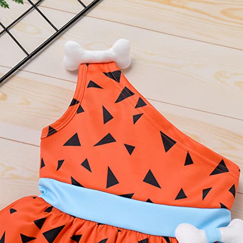 Kids Baby Bam Bam Costume Pebbles Flintstone Costume Caveman Cavegirl