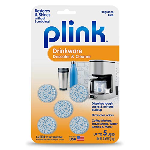 Plink PDW12T Drinkware Descaler and Cleaner, 5 Tablets, 5 Count (Pack of 3)