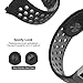 UMTELE Compatible for Fitbit Ionic Band, Two-Toned Perforated Strap Breathable Accessory Wristband with Quick Lock&Release Buckle Replacement for Fitbit Ionic Smart Watch, Large, Black/Grey