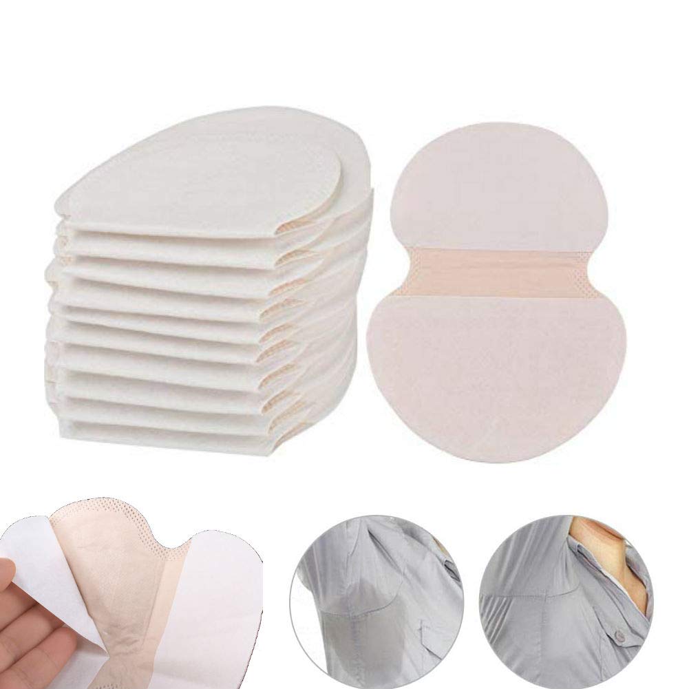 ZJchao Disposable Sweat Pads, Pack of 100, Skin Tone, Absorbing Perspiration, Odor Blocker Sheet for Women and Men