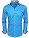 Hotouch Men's Guess Clothing Fitted Shirts Lake Blue L