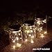Homeleo 3 Pack Solar Mason Jar Lid Insert w/Stainless Steel Hangers, Solar Powered Warm White LED Fairy Mason Jar String Light Lantern for Summer Yard Garden Patio Path Decoration(Jars NOT Included)
