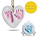Baby Handprint & Footprint 2X Air-Drying Clay Ornament Refills for Newborns & Infants to Make More Ornaments, Personalized Keepsake for Baby Nursery Decor - Baby Gift for Baby Registry