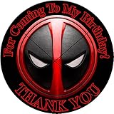 12 DEADPOOL Superhero - Birthday Party Favor Stickers/Labels for Gift, Goody Treat Bag (2.5 inches circle stickers, bags not included)