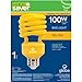 Globe Electric 00001 100-watt Equivalent 23-watt Energy Saver with CFL Medium Base Light Bulb, Yellow