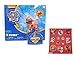 Paw Patrol Mighty Pups Zuma Figure with Light-up Badge and Paws with Bonus 12 Stickers Sheet Bundle (2 Items)