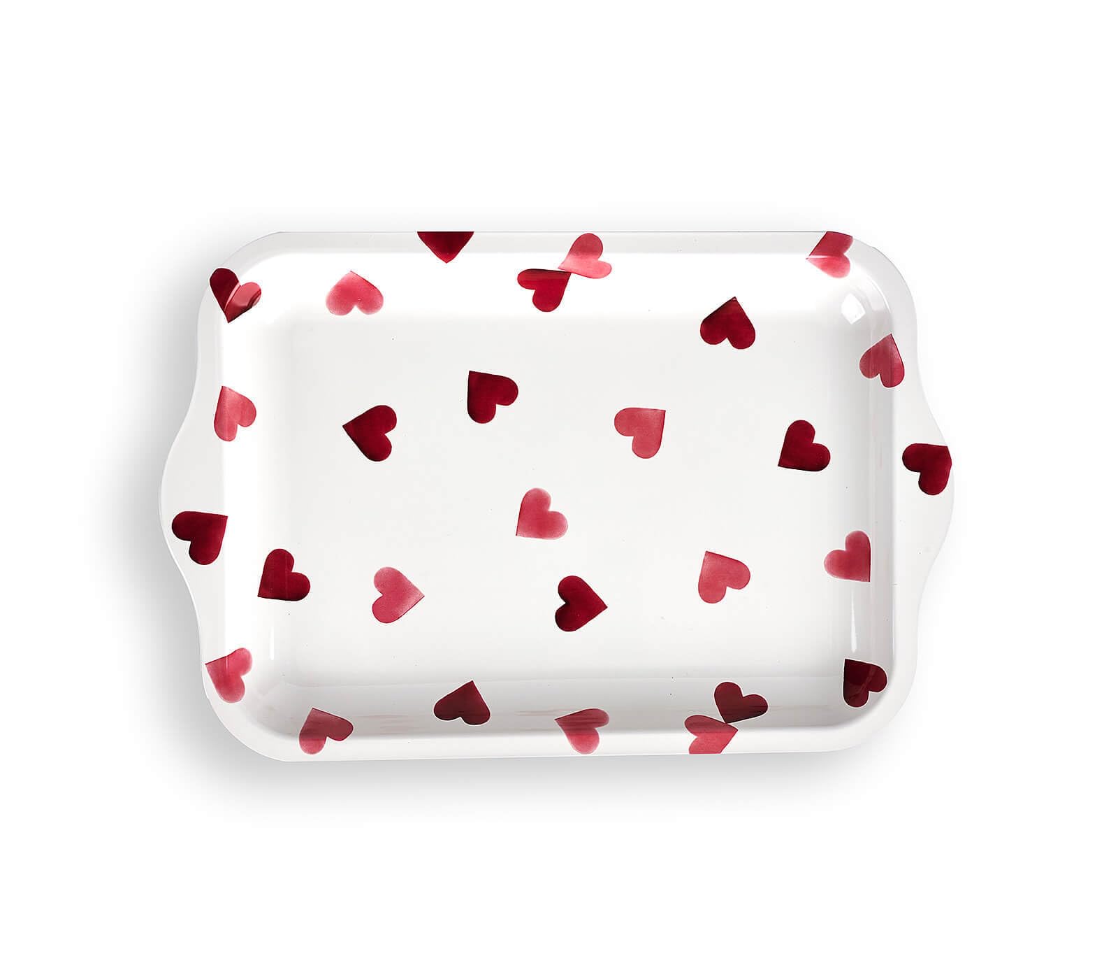 Emma Bridgewater Pink Hearts Small Tin Tray 240 x 159 x 15 mm