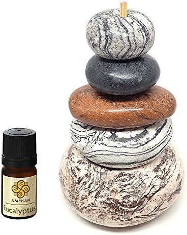 Aromatherapy Essential Oil Zen Rock Balancing Stacking Stone Diffuser (Eucalyptus)