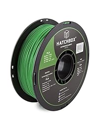 HATCHBOX 3D PLA 1KG1.75 GRN PLA 3D Filamento de impresora, precisión dimensional, +   0,03 mm, 1 kg carrete, 1,75 mm, verde