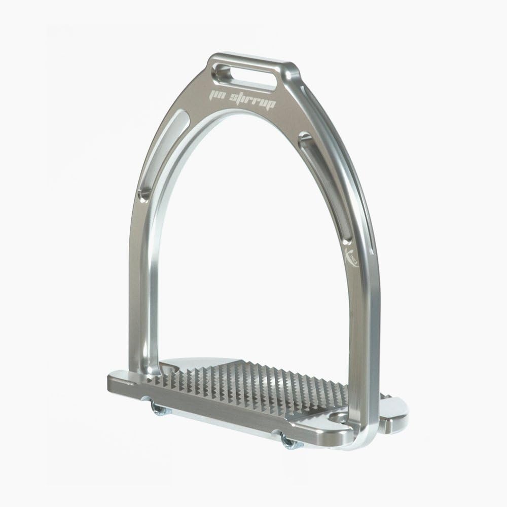 KINKO JIN Stirrups - Horse Riding - 100% Certified Product - Made in Italy (Silver)