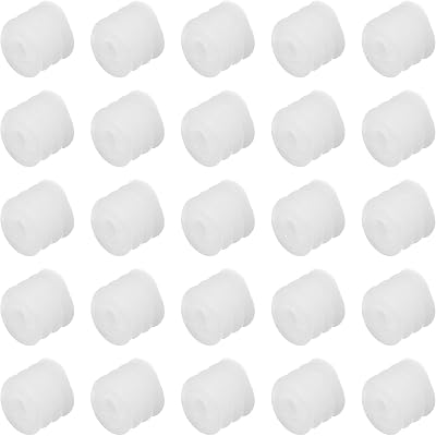 sourcing map 40Pcs Plastic Worm Gears Module 0.5 White for RC Car DIY Robot