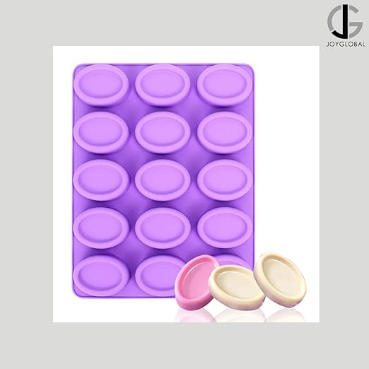 Buy JoyGlobal Silicone 15 Cavity Oval Shaped Handmade Flexible Soap