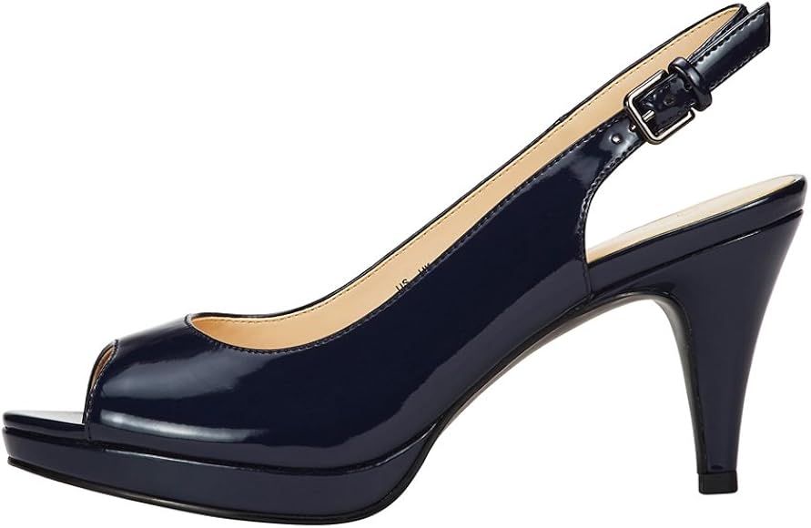 ladies navy slingback shoes