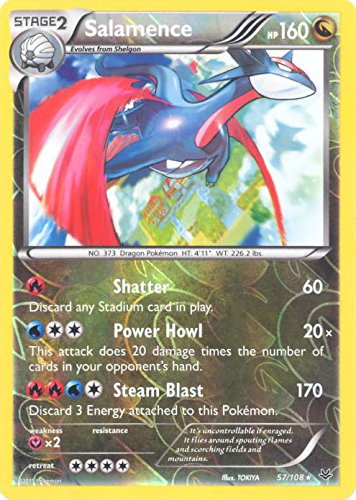 Pokemon Salamence 57108 Xy Roaring Skies Reverse Holo